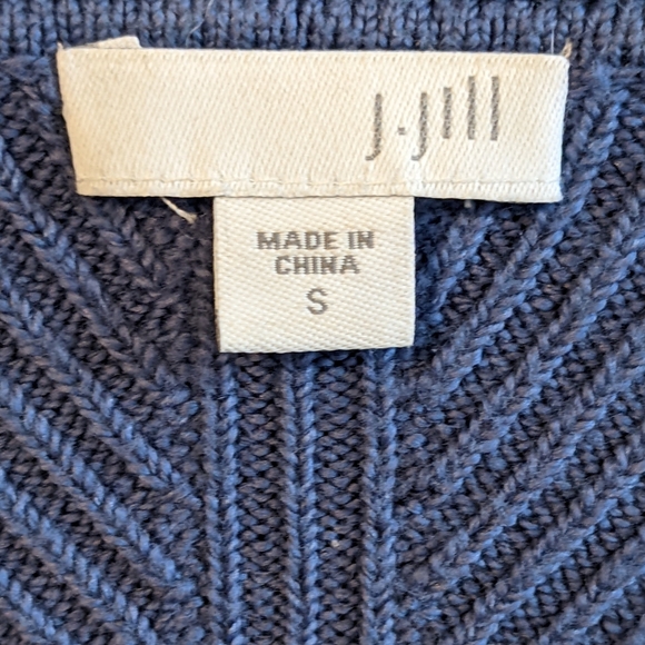 JJill Blue v neck sweater EUC - Picture 3 of 4